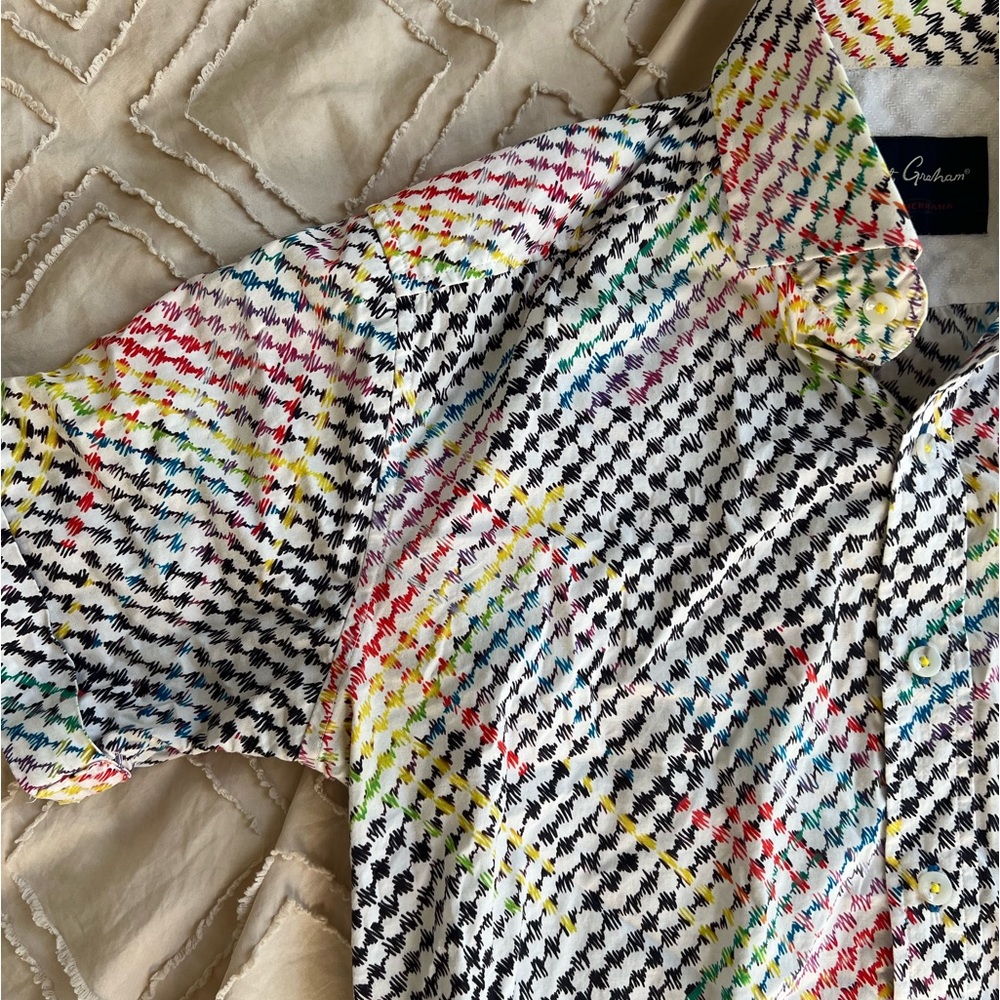 Robert Graham Button Down Patterned T-Shirt - image 2